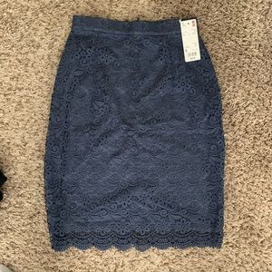 New Uniqlo Lace Skirt Blue